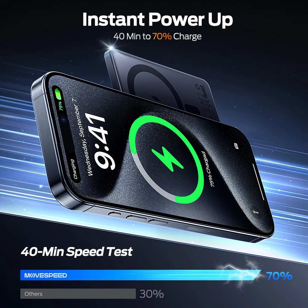 PureEnergy™ Power Bank Magnético Ultra-Slim