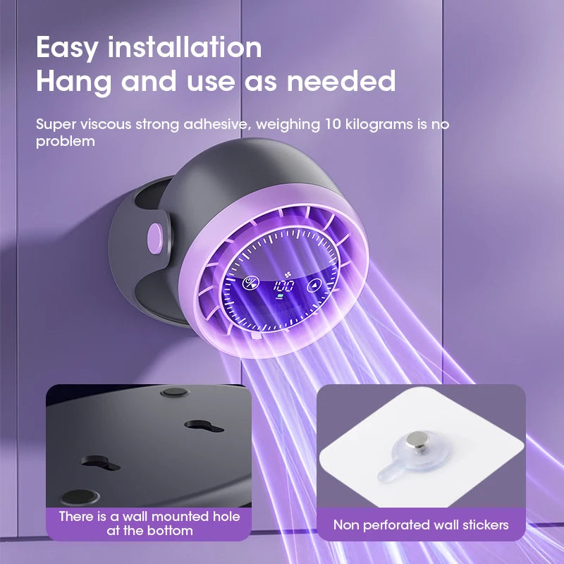 Ventilador de Escritorio Silencioso — 100 Velocidades, Display Táctil | PureFlow™
