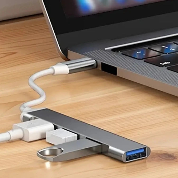 Hub USB-C 4 Puertos — OTG, Compatible con Mac y PC | PureDesk™