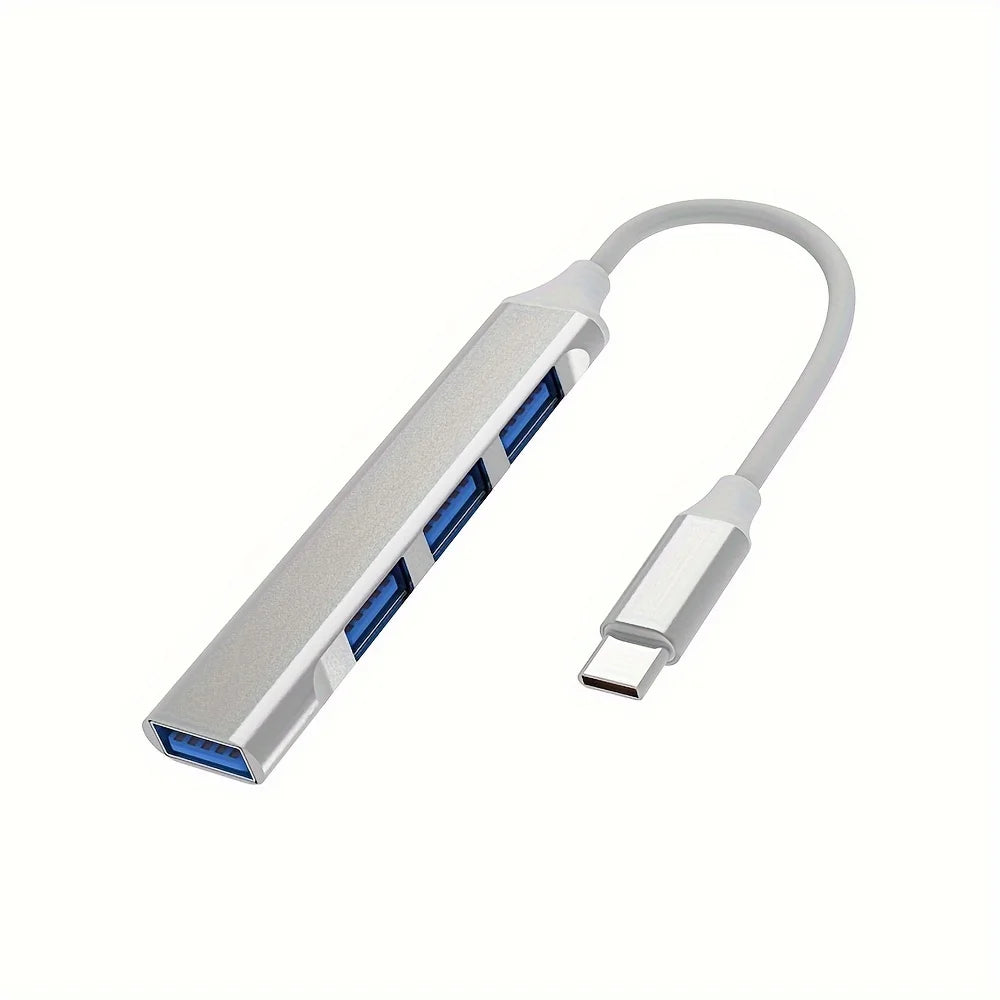 Hub USB-C 4 Puertos — OTG, Compatible con Mac y PC | PureDesk™